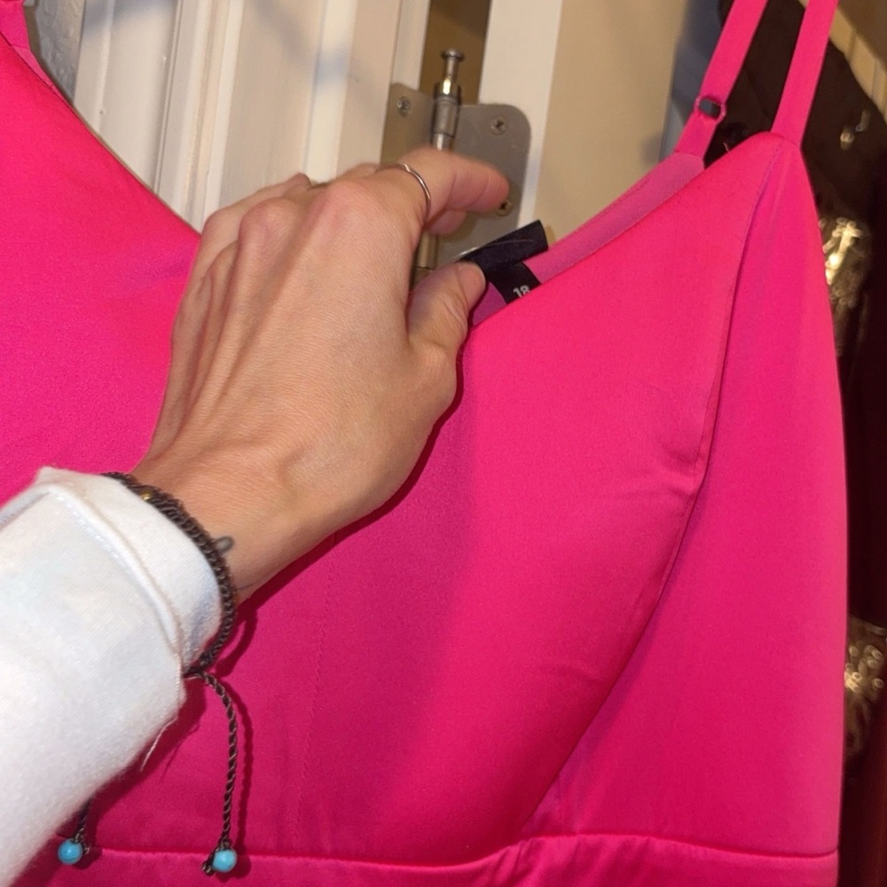 Torrid Pink Glo Satin Skater Dress 🩷see description🩷 - Picture 4 of 7